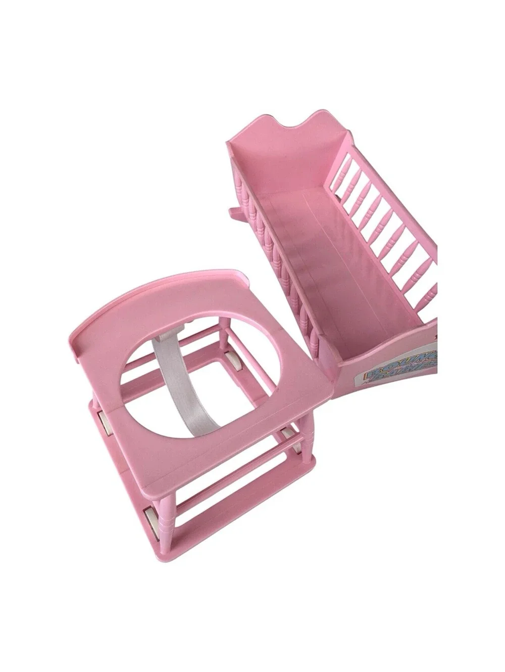 Vintage 1988 Galoob Bouncin’ Babies Twin Nursery Set - 2 Cribs & 2 Walkers